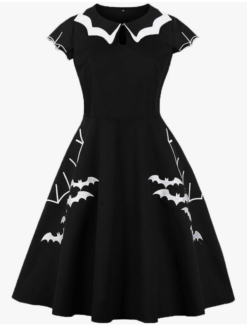Gothic Rockabilly Bat & Spiderweb Plus Size Swing Dress Size 3X/18-20